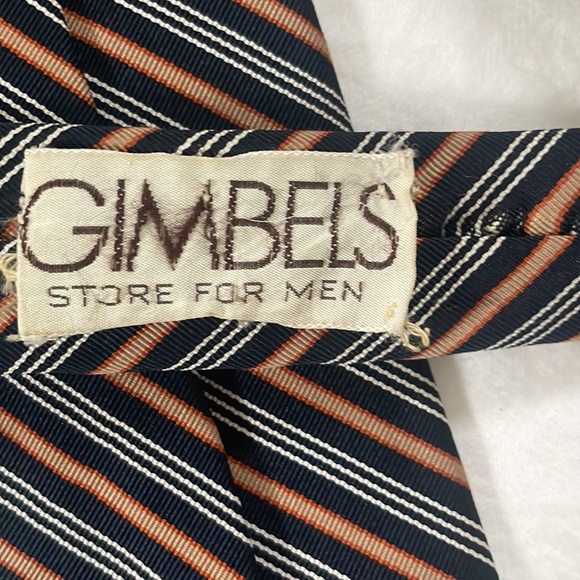 Vintage GIMBELS Tie. MOD STRIPES - Picture 4 of 5